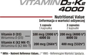 Witamina d3 k2 4000 kapsułki